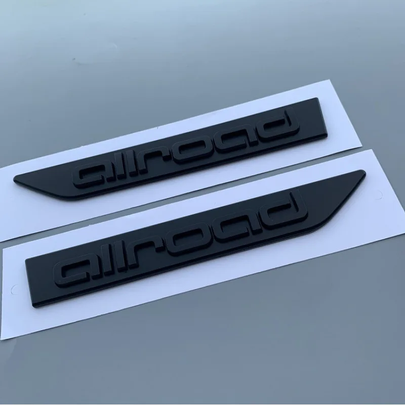 

1Pairx ABS Plastic Matte Black Color For Allroad Vehicle Fender Sticker Emblem Badge