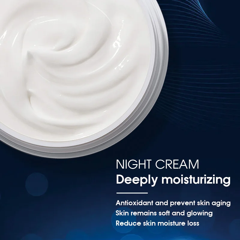 Crème de nuit pour le visage, masque pour les yeux gratuit, coenzyme collagène, produits de soins pour la peau hydratants à l\'acide hyaluronique, 10