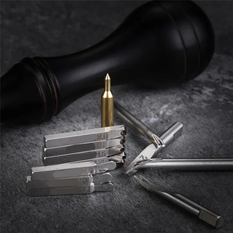 YWDZ-6 In 1 Leather Groover Tool, With Adjustable Stitching Groover, Leather Carving Cutting Tools, Leather Working Tools