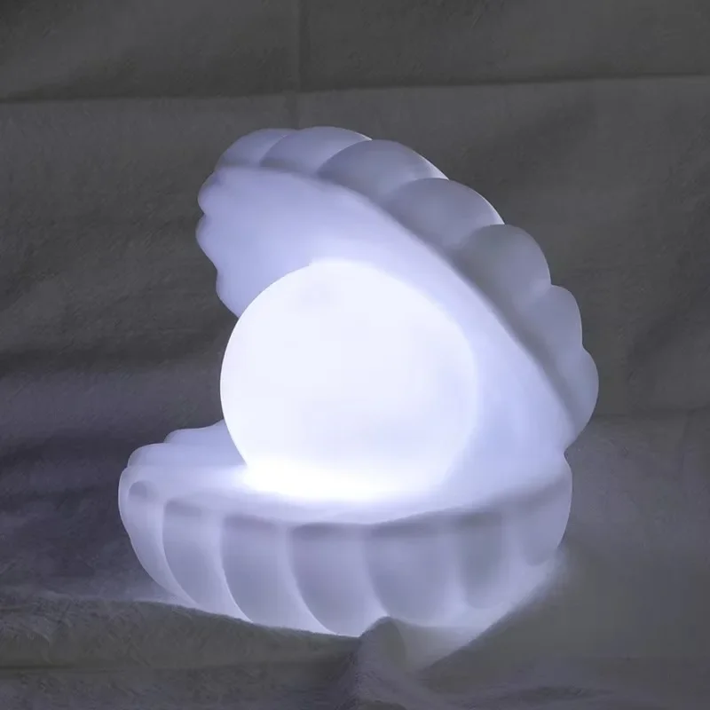 

Pearl Shell Night Light for Room and Children's Room Night Soft Light LED Decor Sleep Lights Desk Lamp Christmas Gifts