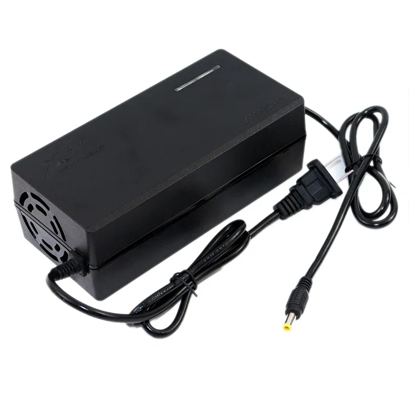 New 42V 5A 10S Lithium Ion Battery Charger with Fans for 36V 18650 Li-ion Lipo Desktop Type Fast Power Supply with DC Connecter