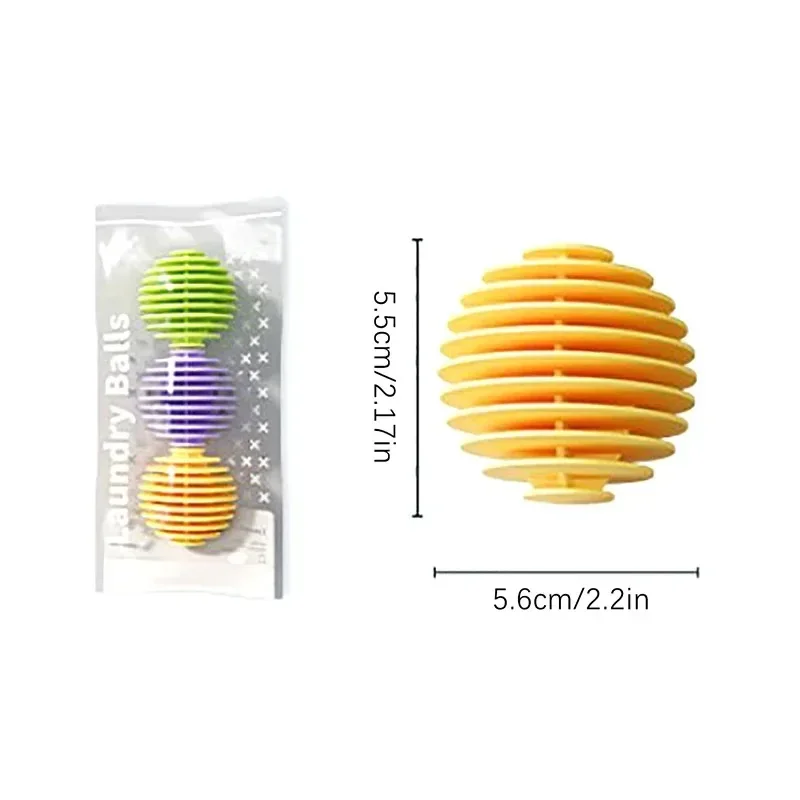 3Pcs Laundry Balls Reusable Silicone Clothes Hair Cleaning Tools Pet Hair Remover Washing Machine Cat Hair Catcher Laundry Ball