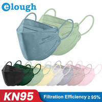 KN95 Protective Dust Masks FPP2 Mascarillas Filter Respirator FPP2 FFP3 Reusable Black Mouth Face Masks Korean Fish Mask FFP2