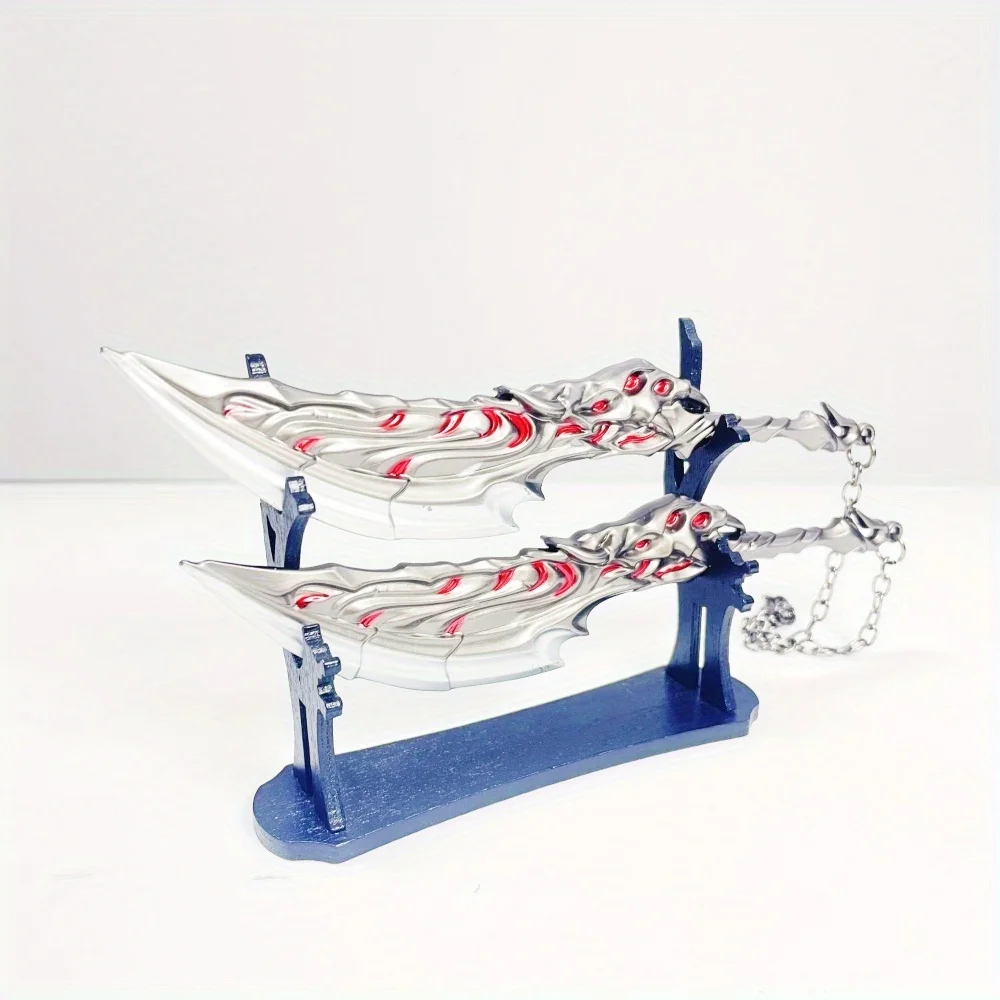 6,3 zoll Valorant Flamme Metall Katana Schwert Original Samurai Säbel Ninja Messer Japanischen Katana Säbel Cosplay Zubehör Prop Spielzeug