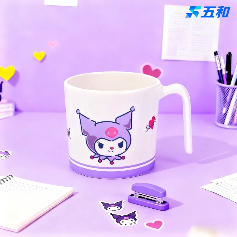 Wuhe Kuromi Tazza Da Latte Per Bambini Tazze Per Bambini Tazza Da Latte Tazza Da Colazione Tazze Da Caffè Tazza Per La Casa Kuromi Tazza Co-Branded Tazza Di Acqua Calda