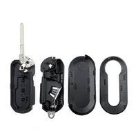 10PCS 3 Button Flip Remote Key Shell For Fiat 500 Panda Punto Bravo Ducato Peugeot Boxer Citroen Jumper Auto SIP22 Blade