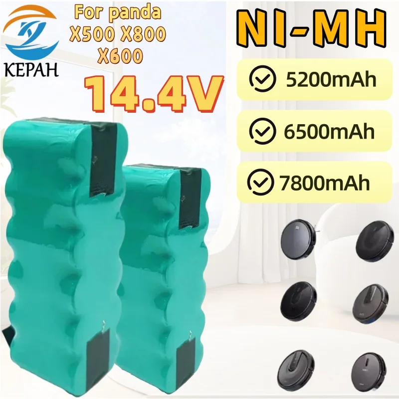 

Battery for 14.4v 9800mAh Panda X500 X580/Haier T322 T321 T325/Midea MR04 VCR15 VCR16/Dibea X500 X580 Robotic Vacuum cleaner