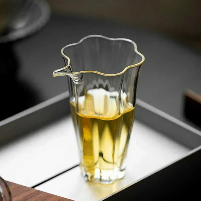 Chinese Style Glass Fair Cup Heat-resistant Cha Hai Kung Fu Tea Transperent Household Justice Cup Teaset Collection Accessories