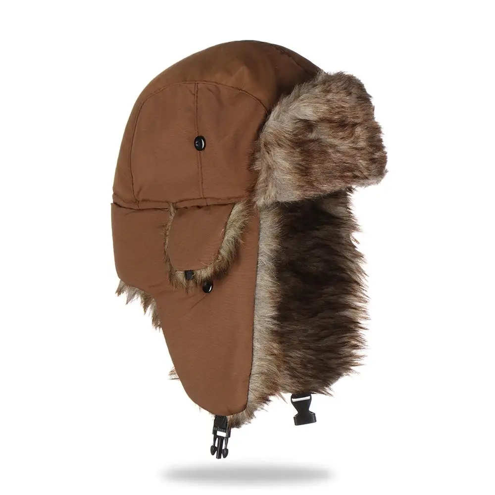Warm Trapper Fur Winter Cap Russian Ushanka Ski Hat Winter Hats