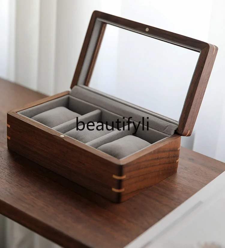 

Solid wood watch storage box High-grade black walnut watch box