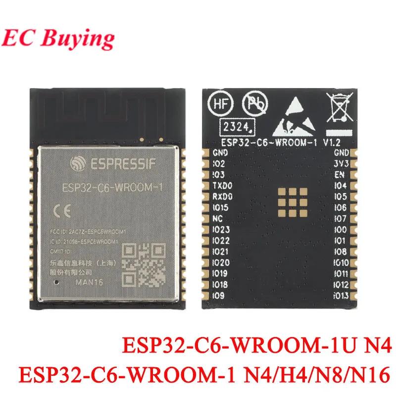 Zdjęcie 5: 20 szt./1 szt. ESP32-C6-WROOM-1 1U N4 N8 N16 H4 ESP32C6 2.4GHz Wi-Fi 6 Ble 5 Moduł Bezprzewodowy Wi-Fi 4MB 8MB 16MB Zigbee 3.0 Thread SPI