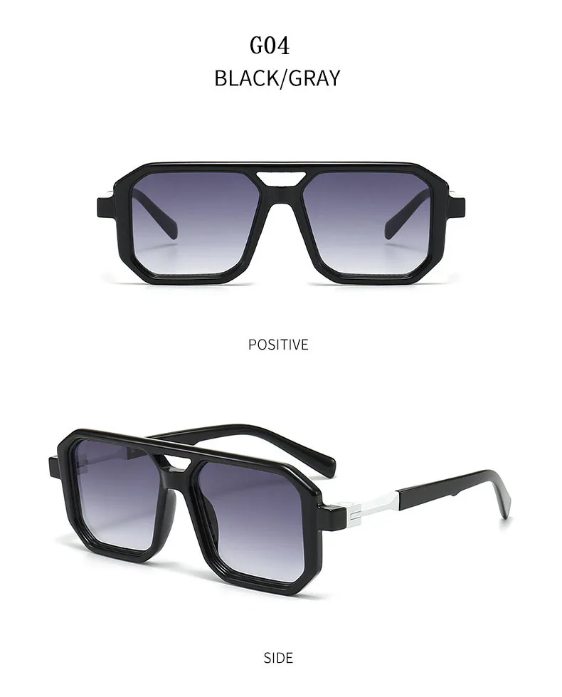 2024 quadratische Sonnenbrille für Männer Vintage-Mode Gläser Sonnenbrille Frauen Trendy Dropshipping Shades Gafas De Sol Hombre Lunette – Detail 15