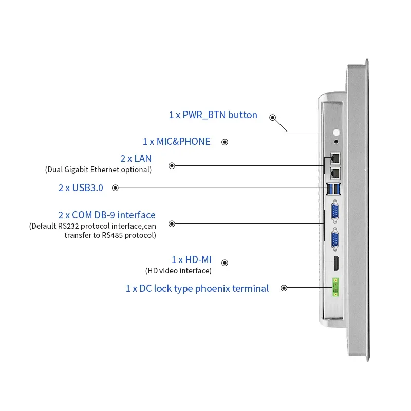 touch panel industrial pc 10.4 12.1 15 17 19 inch LCD Panel PC Wall mount android industrial panel pc