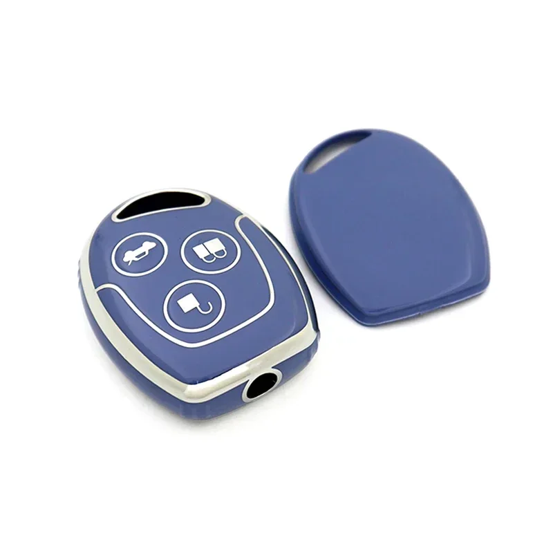 Чехол для автомобильного ключа из ТПУ, чехол для дистанционного ключа, держатель для брелока для Ford Fiesta Mk7 Mk5 Mk6 Mondeo Focus 2 Mk2 Transit Ka Fusion C-MAX S-MAX