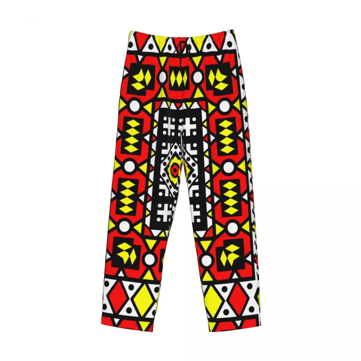 Custom Kizomba Samakaka Ankara Pajama Pants Sleepwear Men African Pattern Wax Design Sleep Lounge Bottoms with Pockets