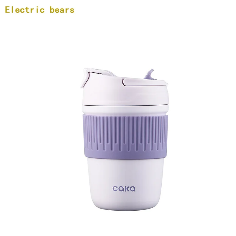 Ceramic Inner Coffee Thermos Cup Portable Travel Coffee Cup High-end Straw with Lid Exquisite Gift Ceramic Mugs Tea Cups Drink