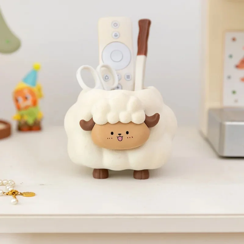 Cartoon Sheep Pencil Cup Cute Desktop Organizer Storage Holder for Pens Makeup Brushes Office Home JJ4697