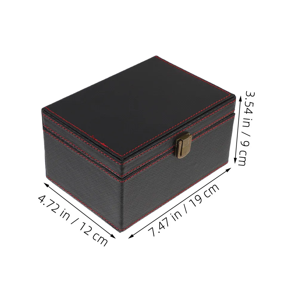 Car Key Storage Box Large Capacity Carbon Fiber Pu Faraday Cage For Keys Phones Coins Car Organizer Box