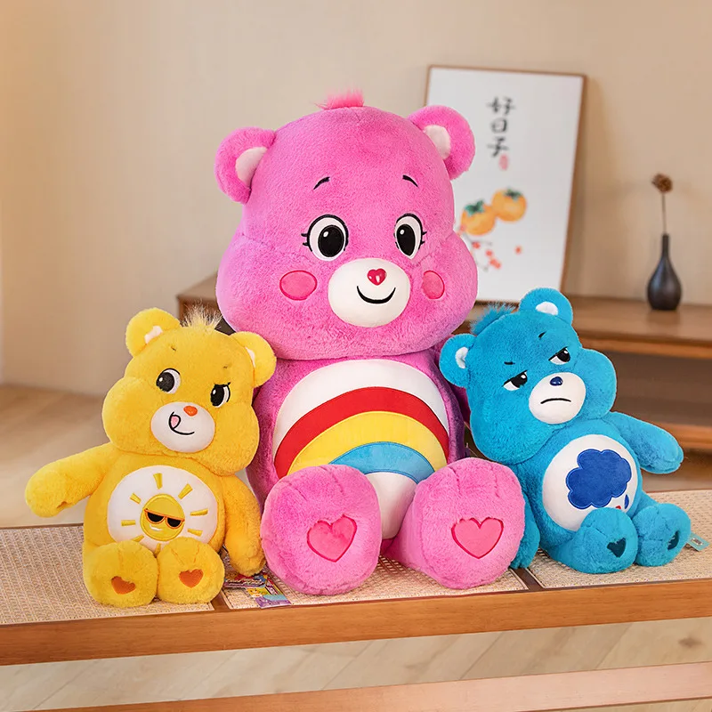 Große Größe Regenbogen Bär Plüsch niedlichen Anime Teddybär Spielzeug ausgestopfte Puppe Sofa Kissen Kissen Kawaii Raum dekor Weihnachts geschenke