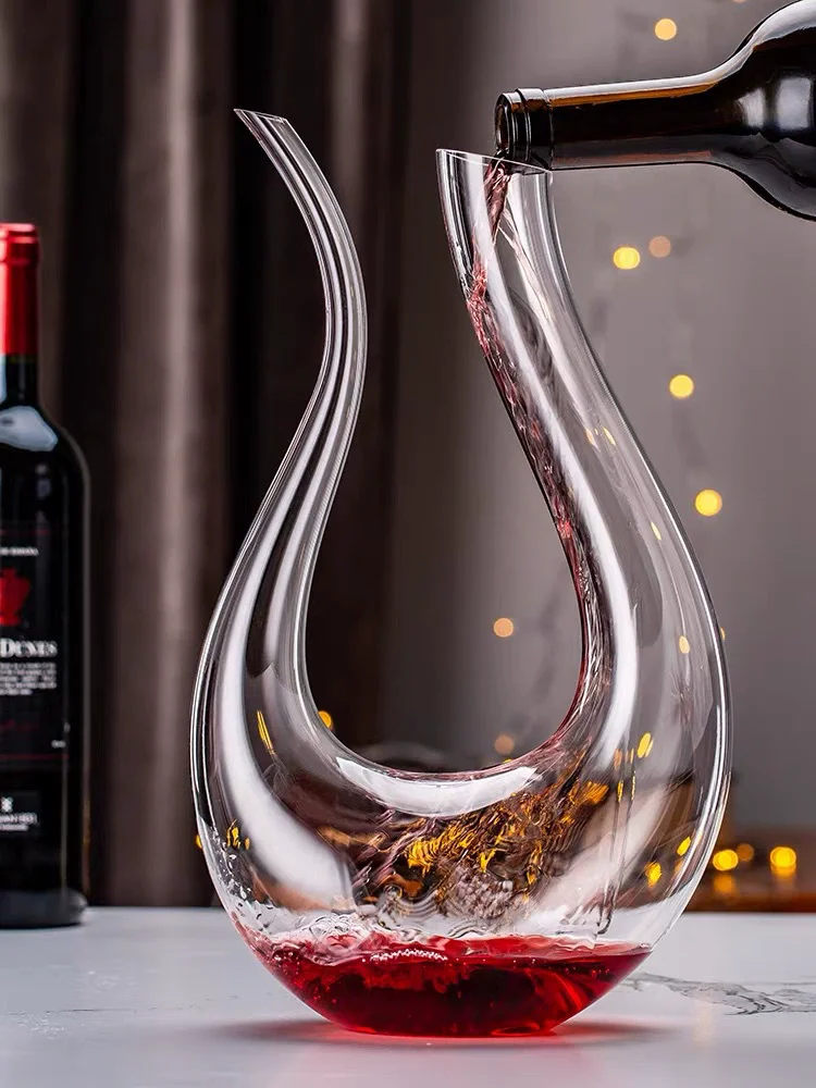 

1500ML Big Decanter Handmade Crystal Red Wine Brandy Champagne Glasses Decanter Bottle Jug Pourer Aerator For Family Bar
