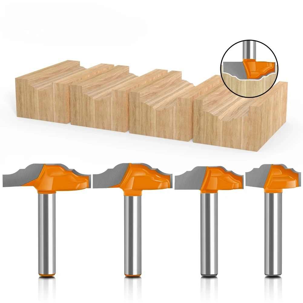 6mm 1/4-Zoll-Schaftfräser für Holzschnitzereien, Türrahmen-Fräser, Hartmetall-Türrahmen- und Schrankfräser, Holzbearbeitungs-Tenonfräser
