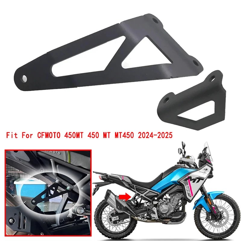 

Fit For CFMOTO 450MT 450 MT MT450 Rear Footrest Blanking Plate Motorcycle Accessories Foot Peg Removes Exhaust Hangers Bracket