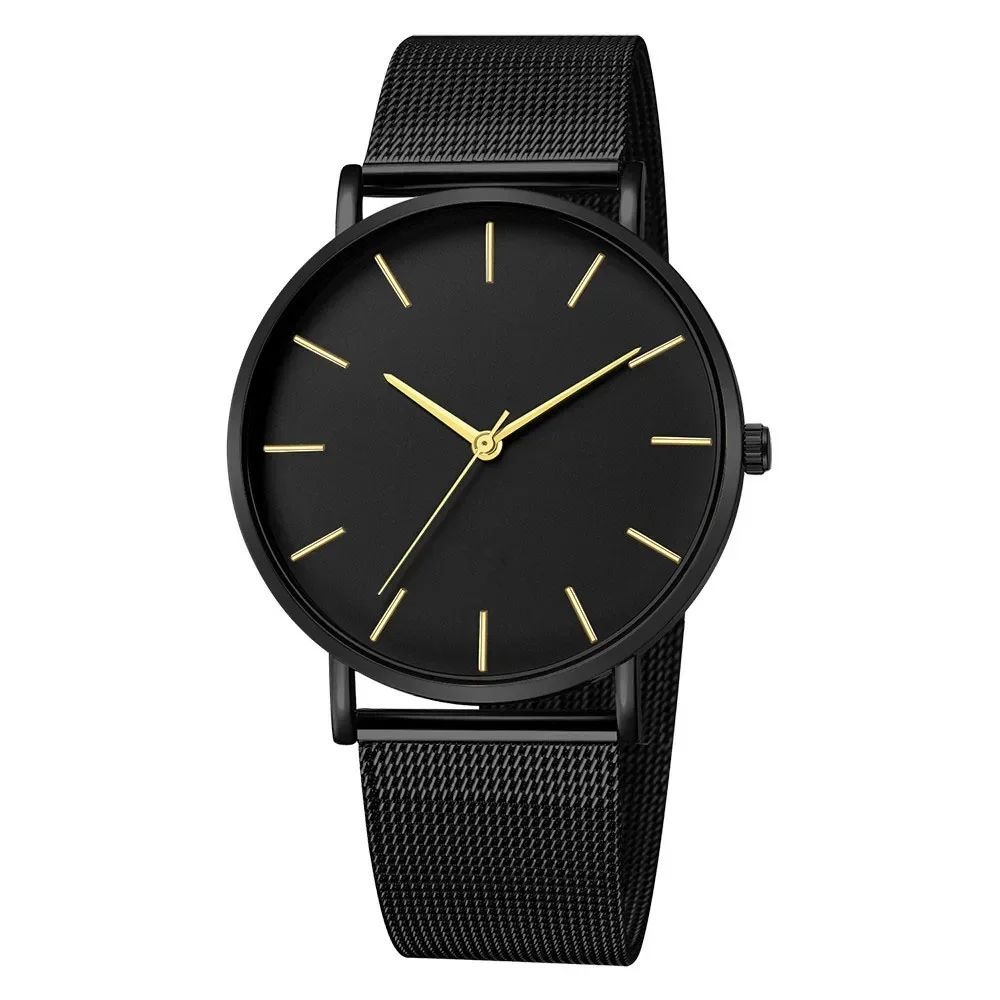 Leisure Simple Women Watch 2024 Vintage Mesh Belt Ultra-thin Fashion Luxury Man Wrist Watches