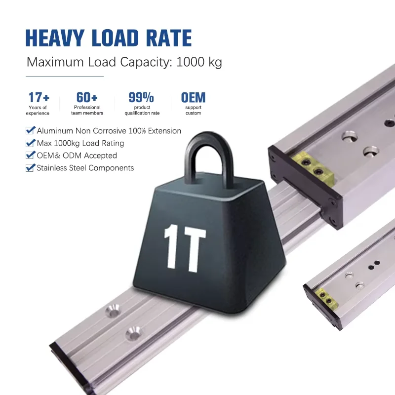 

Super Heavy Drawer Slides Industrial Locking Type Rv Tool Cabinet Rails for Kitchen Bedroom Dining Car