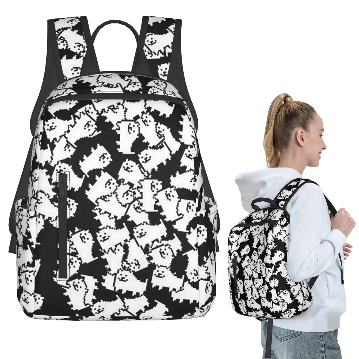 Undertale Annoying Dog Video Game Cute Backpack Student Boys Girls BookBag School Bag Laptop Shoulder Bags for Men Women