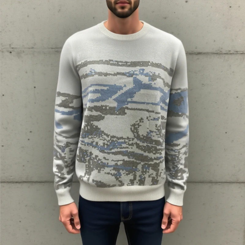 

Winter Fashion Streetwear Unisex Sweater With Art Print Trendy Casual Loose Long - Sleeve Knitted Pullover 2025 New