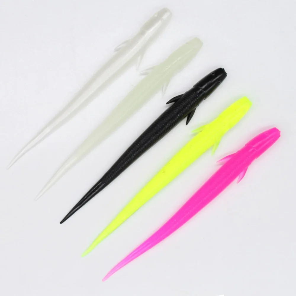 10 قطعة محاكاة لينة الذيل الصيد إغراء مريب رائحة إضافة الملح سيليكون لينة إغراء 10 سنتيمتر 3 جرام الطعم الاصطناعي الصيد السحر الصيد #2