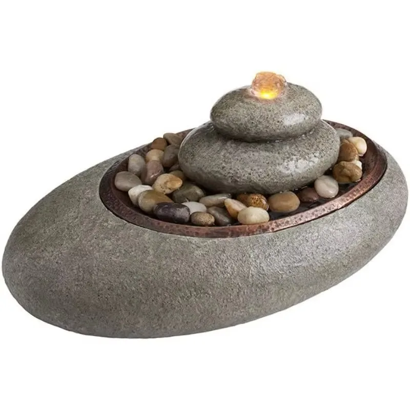 Mirra Oceanside Relaxation Fountain - Serene Decorative Home Decor, Natural