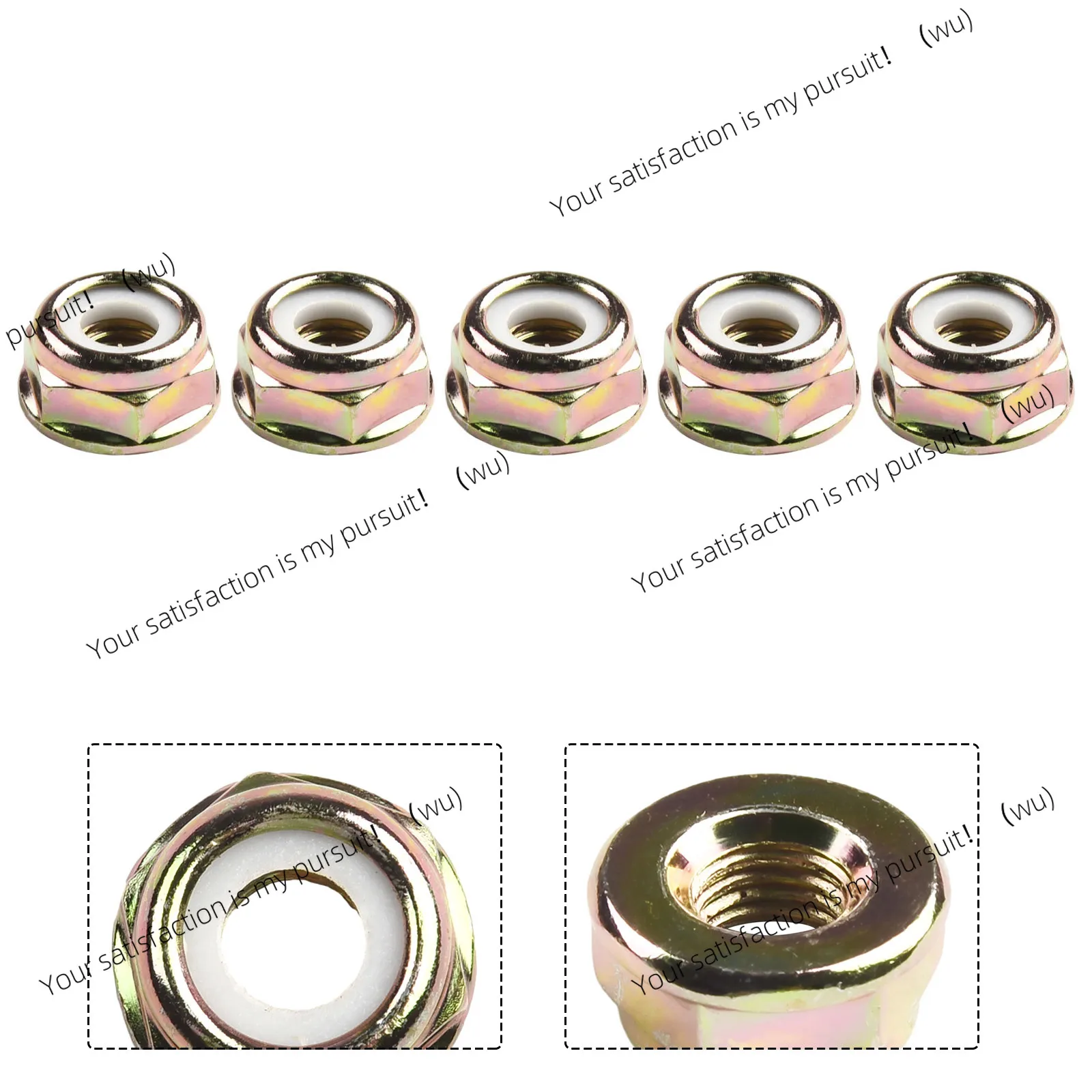 5pcs Reverse Screw Nuts String Trimmer Brush Cutter Gear Head Case Spare Parts M10x1.25 Nuts Lawn Mowers Lawn Trimming Tools