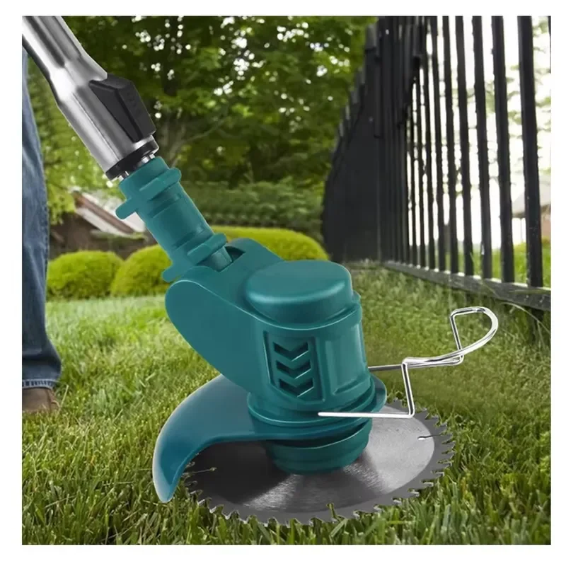 SENCOE for Small Industrial Cordless Electric String Lawn Mower 21V 650W Smart Steel Cutter Telescopic Handle Anti-Slip