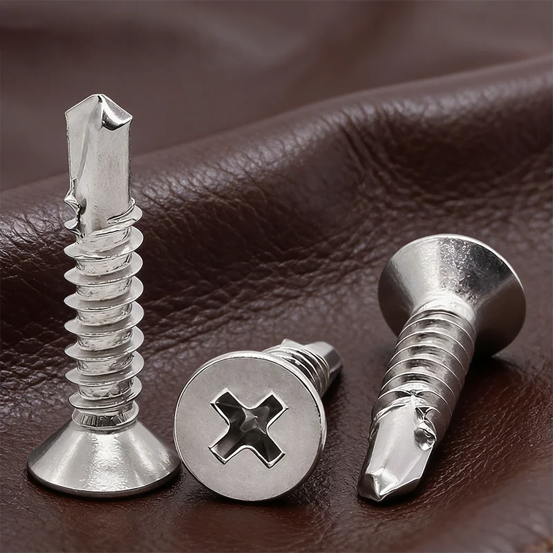 

60PCS M4.2 Self Tapping Wood Screw Kit, Stainless Steel/carbon Steel Deck Screws, Suitable for Various Occasions.