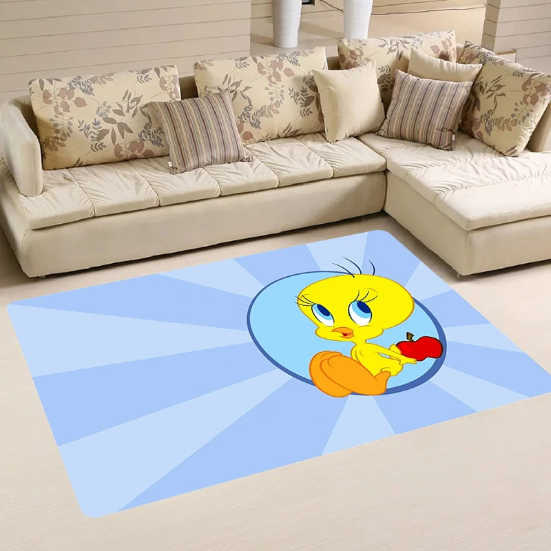 Home T-Tweetys Cartoon Bird Floor Mat Aesthetic Room Decoration Kitchen Rug Rugs Carpet Entrance of House Carpets Balcony Foot