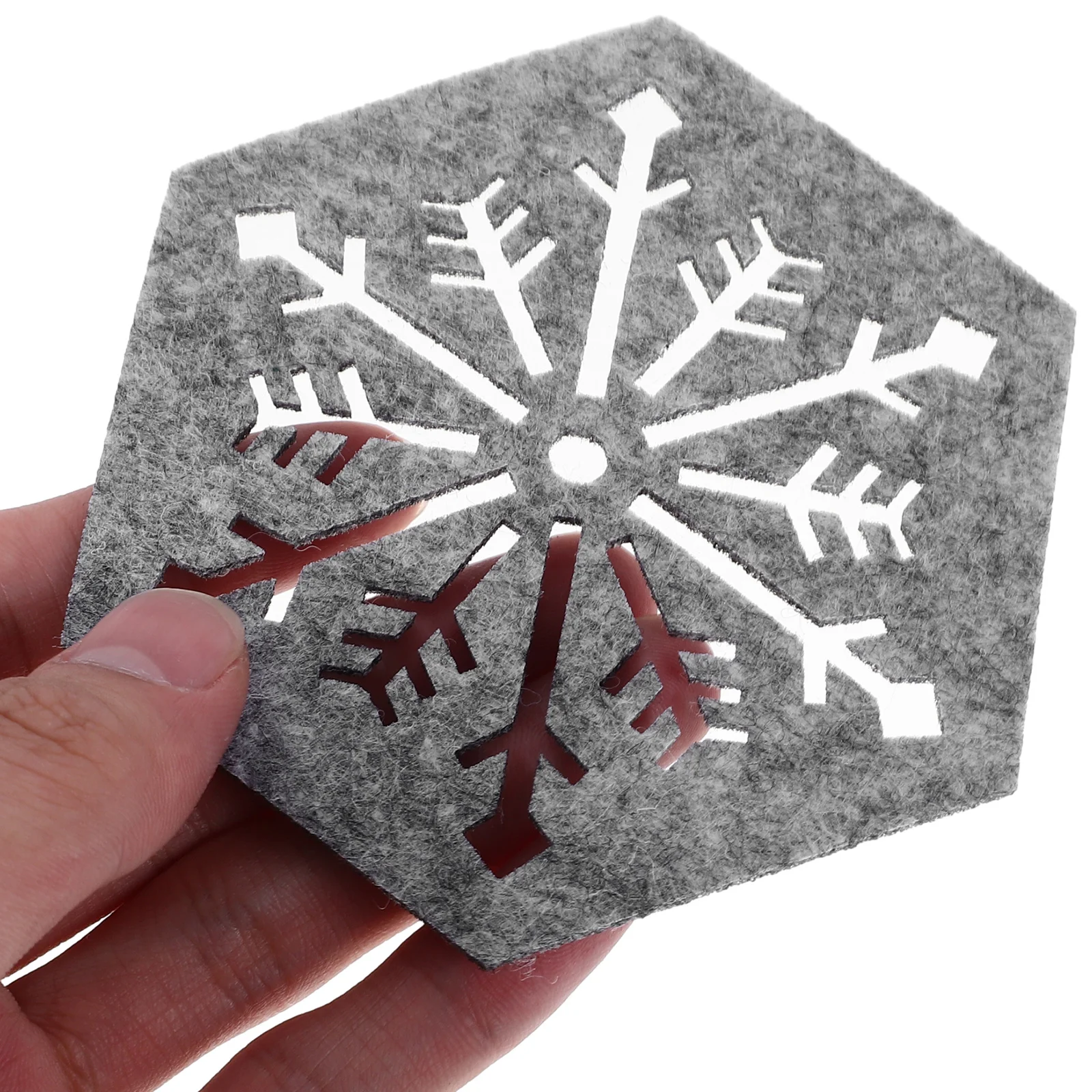 4Pcs Weihnachten Schneeflocke Tischsets Hexagon Wärmedämmung Tasse Matten Tisch Dekoration Party Verwenden Tischsets Weihnachten Tischsets