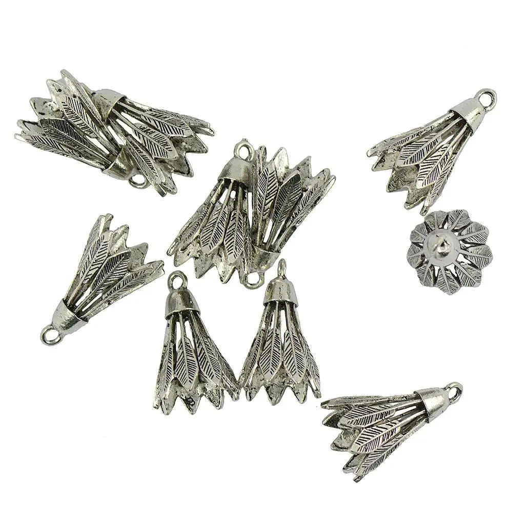 10 Pcs Hollow 3D Badminton Shuttlecock Birdie Sport DIY Charms Pendants