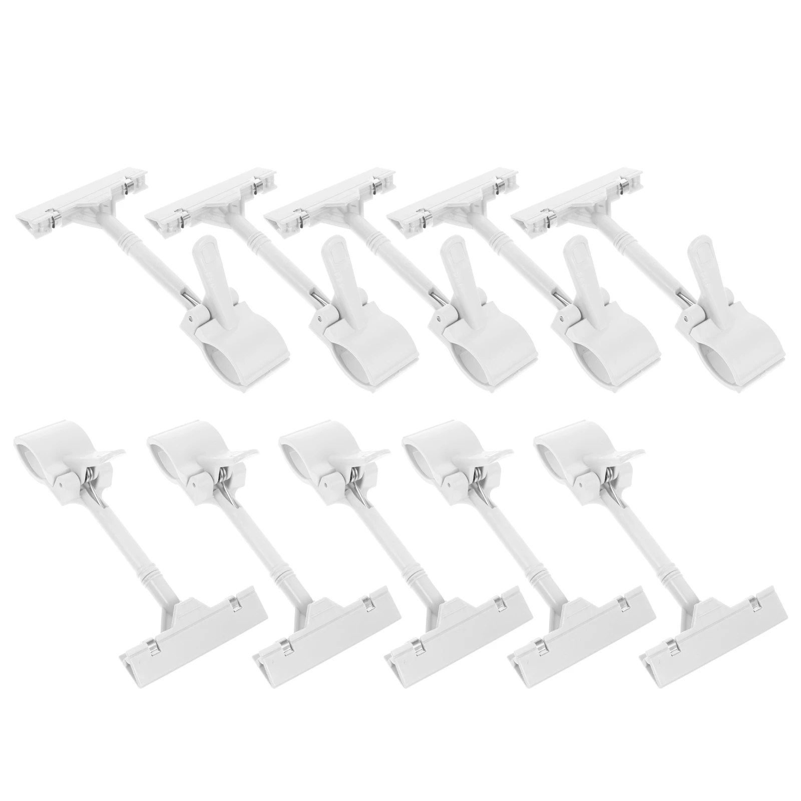 

10pcs Ad Folder Clip Holders Double Sided Sign Clips Tag Advertising Labels Rack Display Business Rotating Plastic