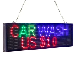 34cm LED Open Sign P5 SMD RGB WiFi Indoor Storefront Programmable Scrolling LED Display Board- Industrial Grade Business S