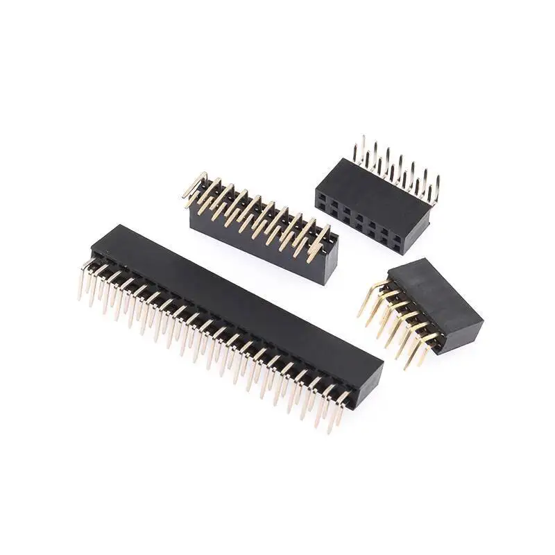 5~10 Stück Doppelreihiger Buchsenstecker 2,54 mm gebogener Stiftanschluss 90 Grad horizontal 2*2P3p4p5p6p8p-2X40p – Detail 4