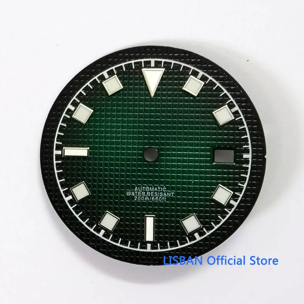 29mm 33.5mm Watch Dial Fit Miyota 8215 NH35A ETA2824 PT5000 Movement Luminous Watch Face Black Blue Green