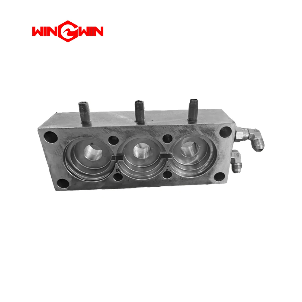

Water Jet Cutting Hydraulic Manifold 014108-1 on Waterjet Cutter Direct Drive Pump