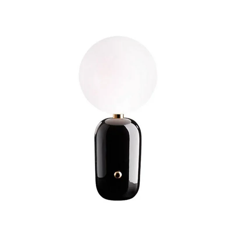 Postmodern minimalist glass round table lamp