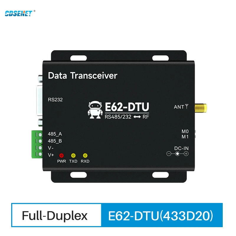 433MHz DTU RS232 RS485 USB Wifi Transmitter and Receiver E62-DTU(433D20) Full Duplex Continuous Transmission Frequency Hopping