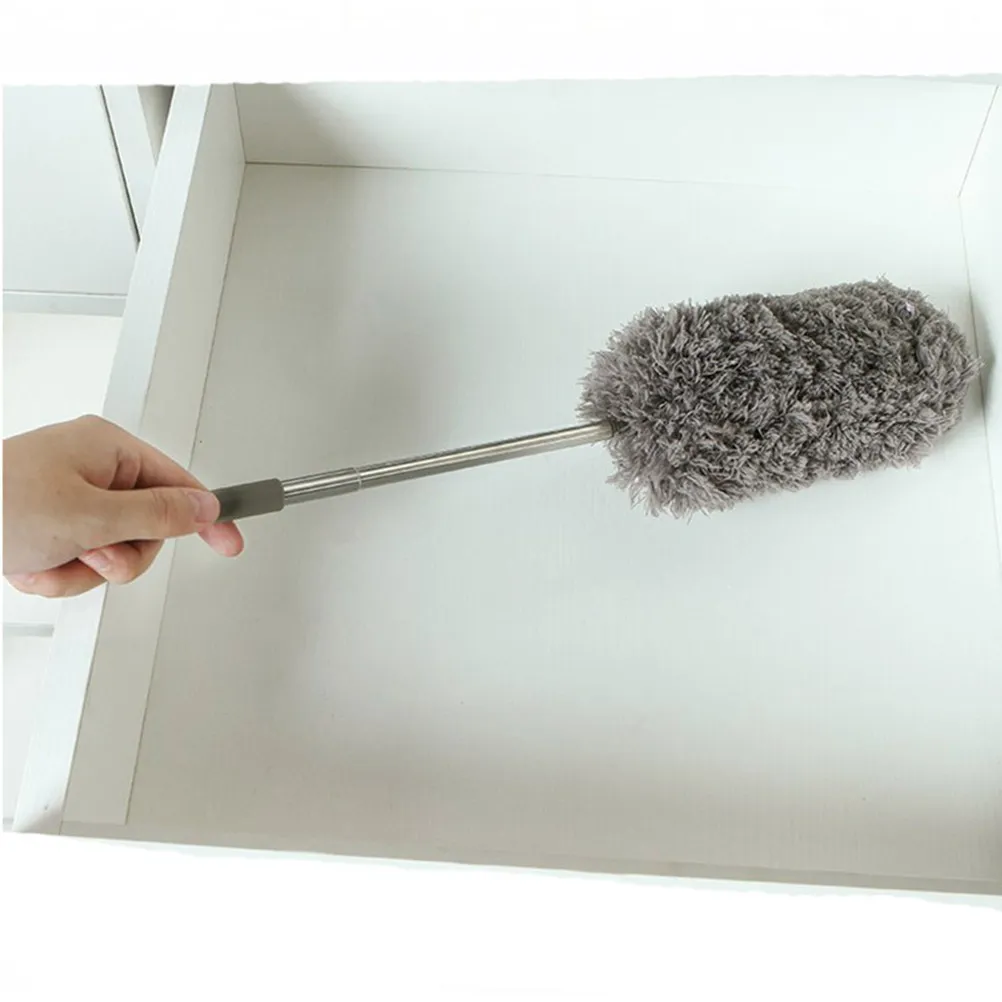 Microfiber Duster 20x9cm with 82cm Extendable Bendable Handle for Furniture Car Ceiling Fans Blinds Shutters