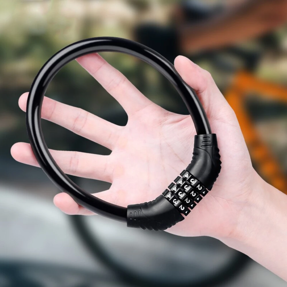 

Сверхмощный мотоциклетный замок — 4-значный сбрасываемый код со стальным тросом 10 мм | Всепогодная конструкция