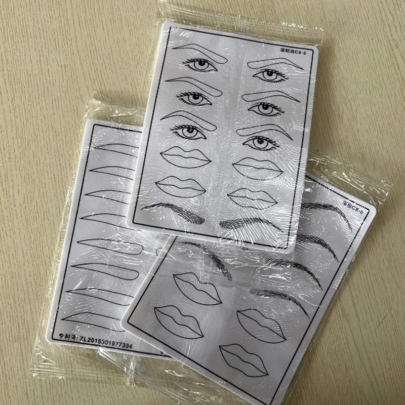 Silicone Exercise Skin Tattoo Permanent Makeup Fake Practice Skin Eyeliner Eyebrow & Lips for Tattoo Beginner Tool 1pcs