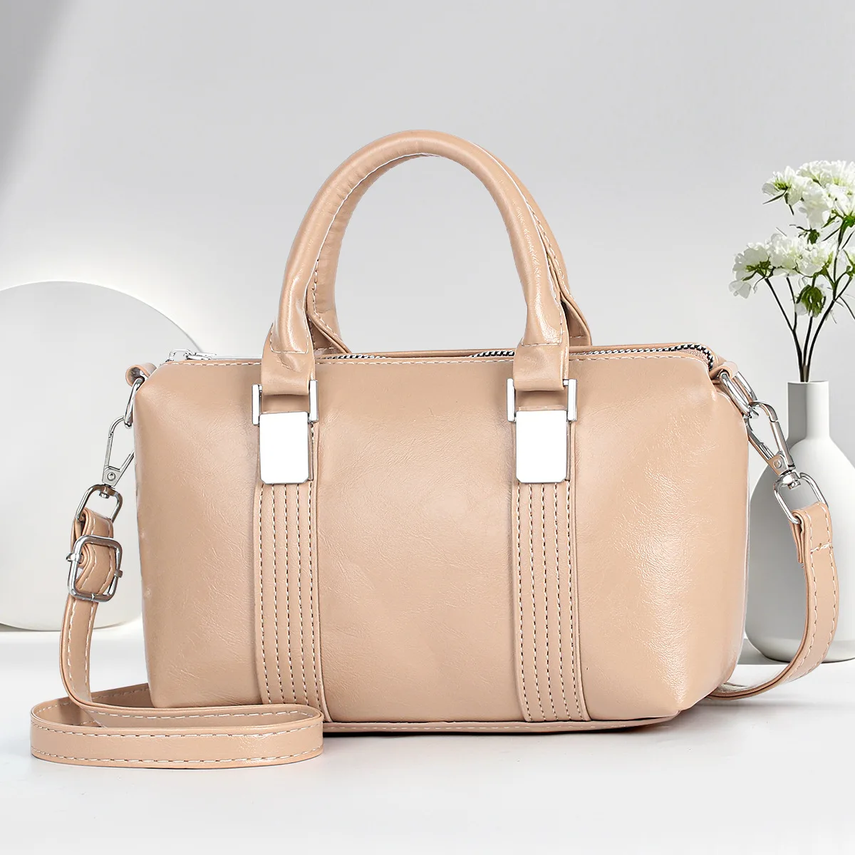 

Мягкие кожаные сумки через плечо большой вместимости, популярная модная женская сумка, повседневная сумка для покупок, сумка-тоут с верхней ручкой