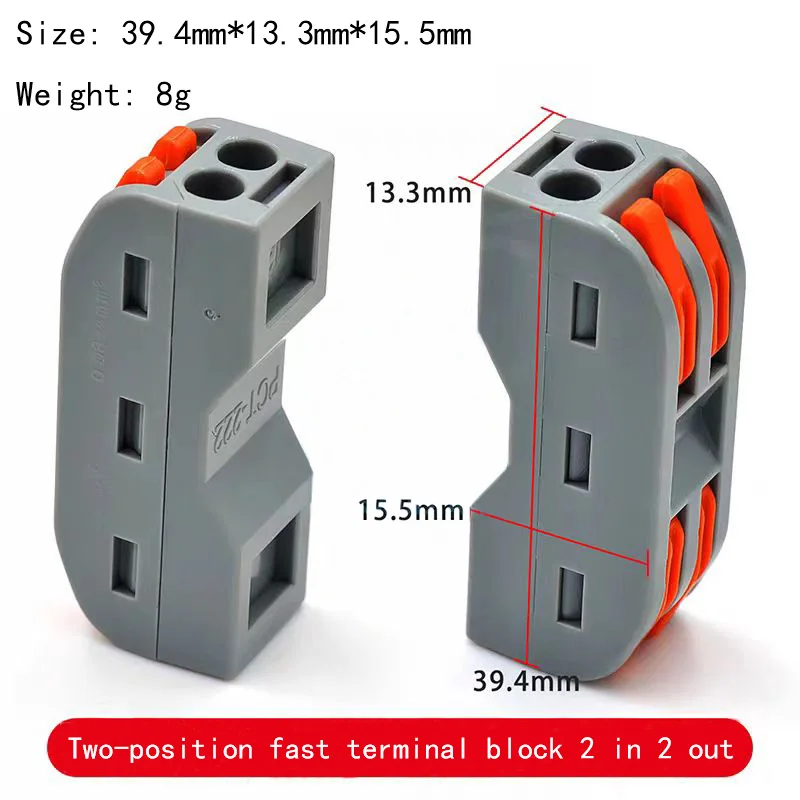 3D printer accessories two-position wire connector fast terminal pairs two into two out three into three out four into four out